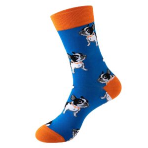 Sock Wollah – Franse Bulldogs op blauw