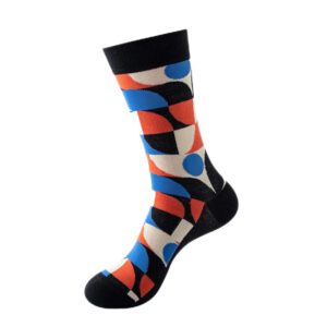Sock Wollah – Geometrische Vormen op zwart