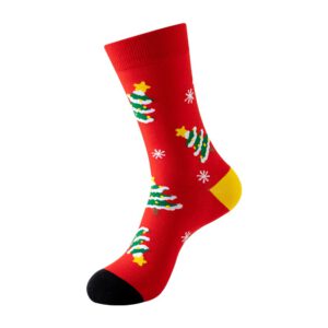 Sock Wollah – Kerstbomen op rood