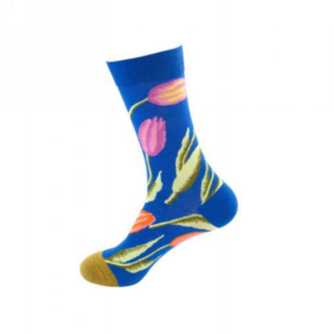 Sock Wollah – Tulpen op blauw