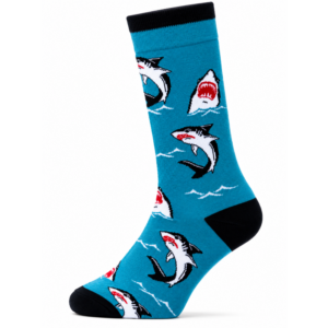 Sock Wollah – Sokken met Haaien op blauw