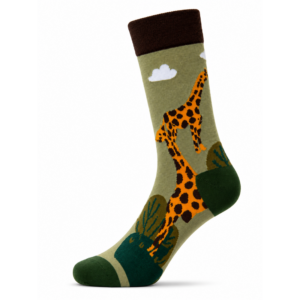 Sock Wollah – Sokken met Giraffe op groen