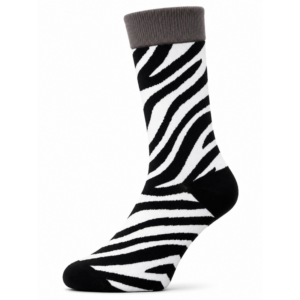 Sock Wollah – Sokken met Zebrastrepen op zwart