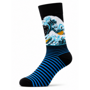 Sock Wollah – Sokken met Golven op zwart
