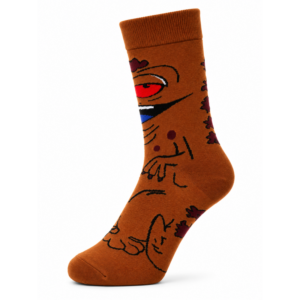 Sock Wollah – Sokken met Draak Cartoon op bruin