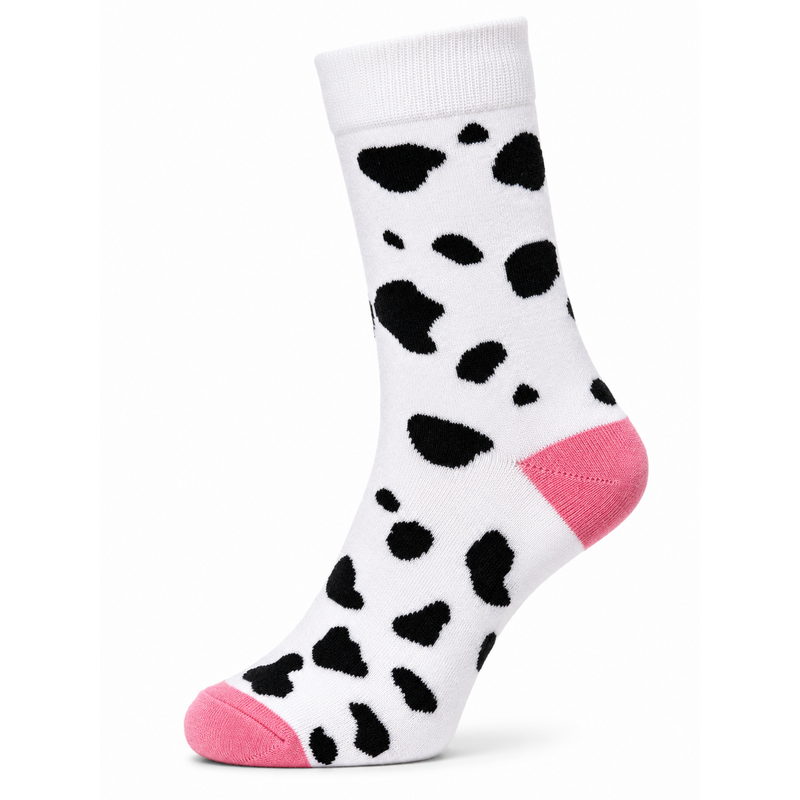 Sokken met Koeienpatroon in roze