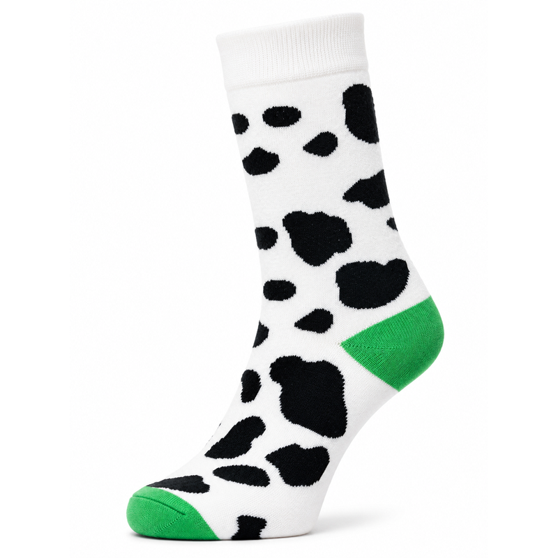 Sokken met Koeienpatroon in groen