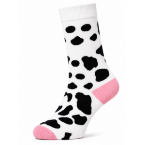 Sock Wollah – Sokken met Koeienpatroon in roze (variant)
