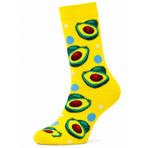 Sock Wollah – Avocado op geel
