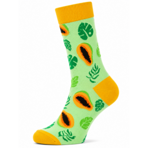 Sock Wollah – Papaya op mintgroen