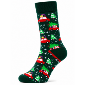 Sock Wollah – Kerstsfeer op donkergroen