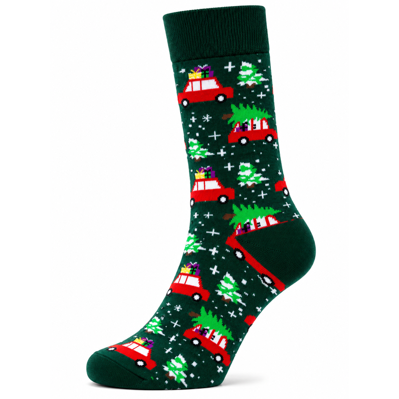 Sock Wollah – Kerstsfeer op donkergroen Sock Wollah – Kerstsfeer op donkergroen