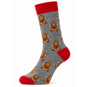 Sock Wollah – Gingerbreadman op grijs